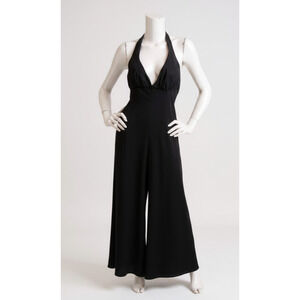 SOLD Vtg 70s Fredericks of Hollywood Glydons Jumpsuit Disco Open Back Halter